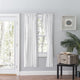 Eva Candlewick Rod Pocket Curtain Pair with Tiebacks, White, 100" X 63"