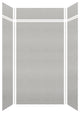 Transolid SaraMar 48"x36"x96" 6-Piece Shower Wall Kit, Grey Beach Velvet
