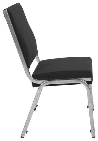 Antimicrobial Bariatric Chair With Silver Vein Frame, Black Fabric