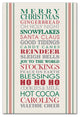 Holiday Words 20x30 Canvas Wall Art
