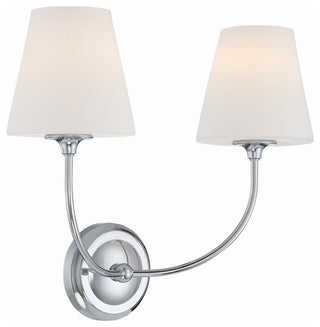 Libby Langdon for Crystorama Sylvan 2-Light Polished Chrome Wall Mount