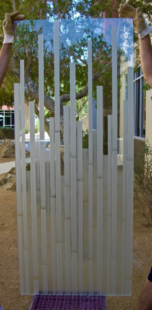 Interior Prehung Door or Interior Slab Door - Mosaics - Primed - 24" x 80" -...