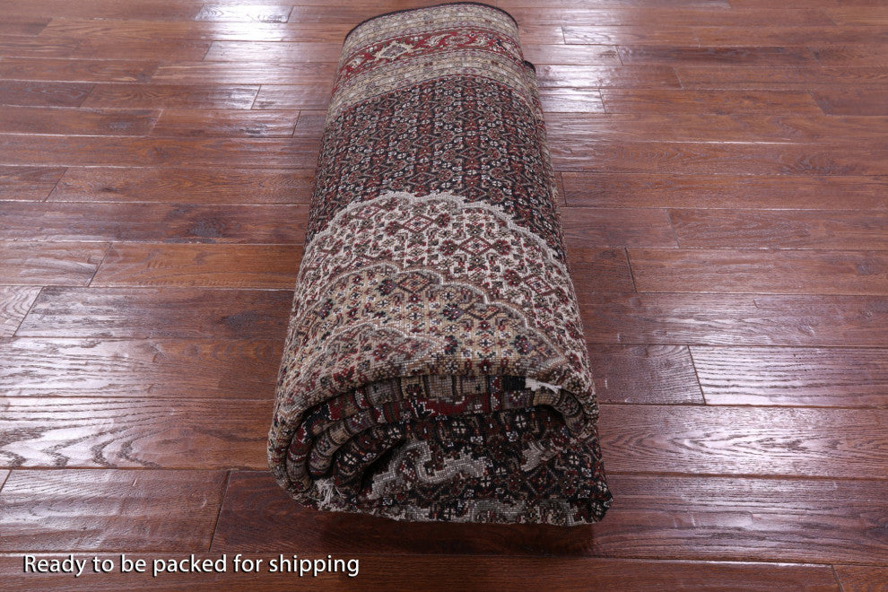 7' 11" X 10' 1" Persian Tabriz Wool and Silk Hand Knotted Rug Q8913