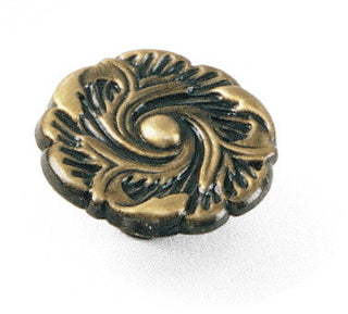 1 1/4" Classic Traditions Provincial Knob - Antique Brass