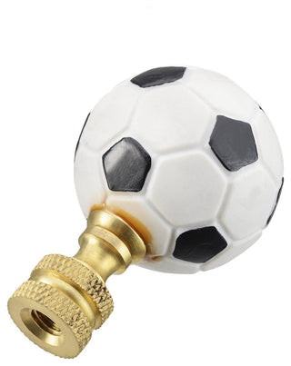 Aspen Creative 24022-12, 2 Pack, Plastic Soccer Ball Finial with Solid Brass