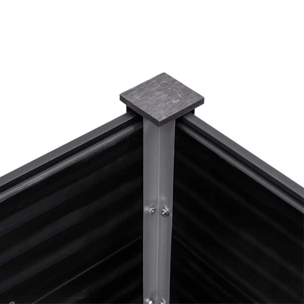 Vidaxl Garden Raised Bed 78.7"x19.7"x21.3" Wpc Gray