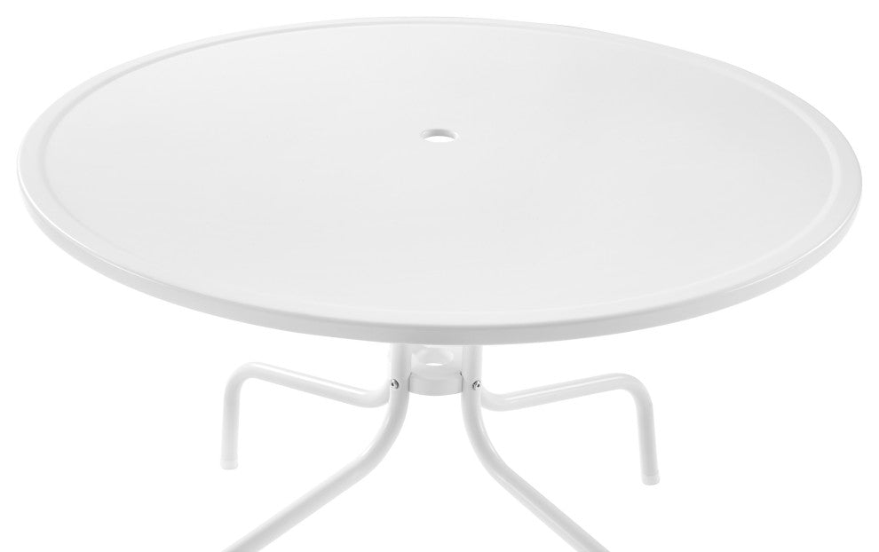 Bates 5-Piece Outdoor Dining Set, White Gloss