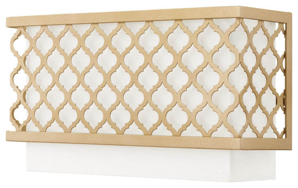 Livex Arabesque 2 Light 7" Tall Wall Sconce, Soft Gold