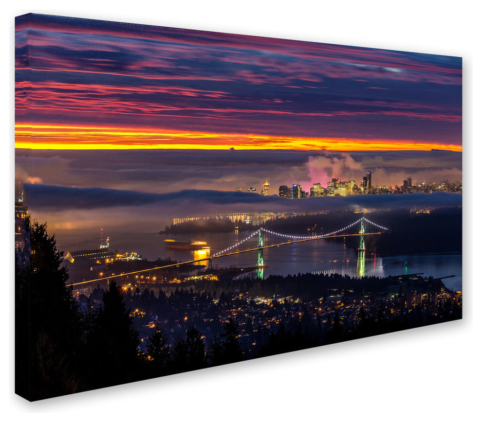 Pierre Leclerc 'West Vancouver Sunrise' Canvas Art, 47x30
