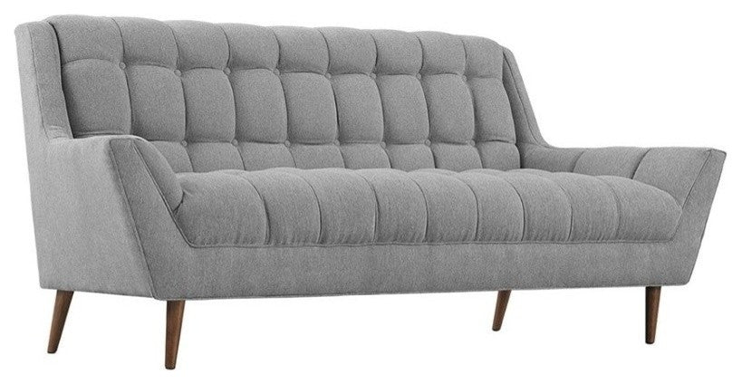 Modway Response Upholstered Fabric Loveseat, Expectation Gray