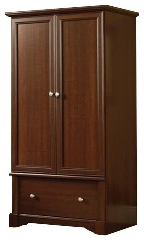 Sauder Palladia Engineered Wood Wardrobe Armoire in Select Cherry