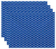 Read Between The Lines Geometric Print Placement, Azure, Set of 4
