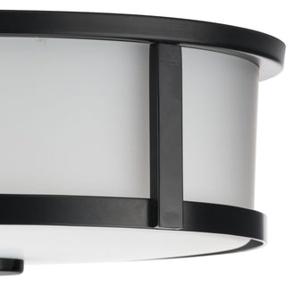 Gilliam Collection 12--5/8" Two-Light Matte Black New Traditional Flush Mount