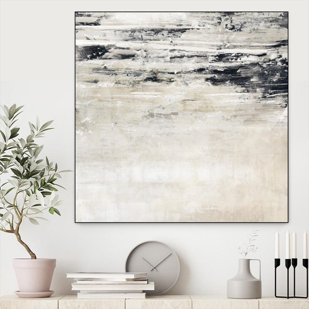 "Rising Wave I" Framed Canvas by Giant Art 30"x30"