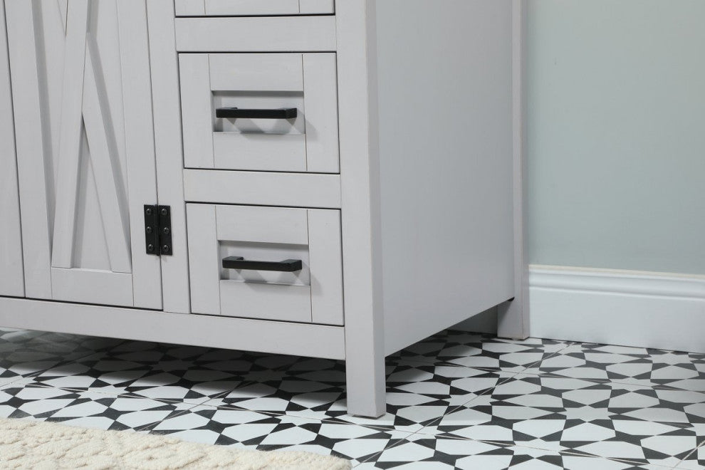 Home Living 19" Farmhouse Grey-Light Bathroom Vanity