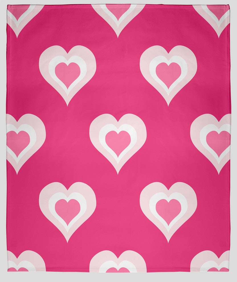 30 x 40 in Burnin' Love Valentine's Throw Blanket, Pink