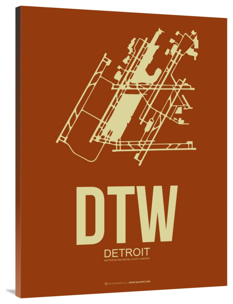 "DTW Detroit Poster 2" Fine Art Print