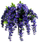 15 Stems Wisteria Long Hanging Bush Flowers, Purple