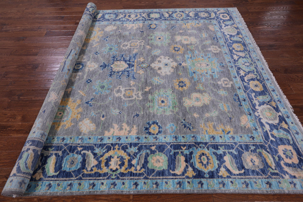 8' 2" X 10' 2" Turkish Oushak Handmade Wool Rug - Q13385