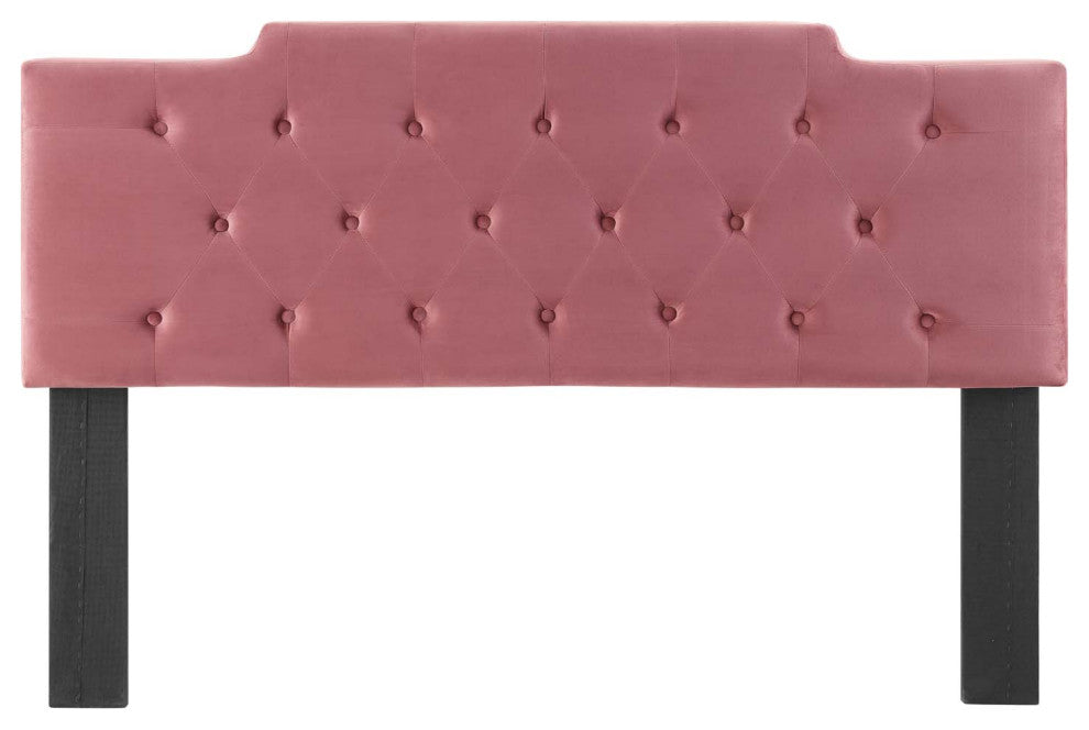 Tufted Headboard, Twin Size, Velvet, Pink, Modern Contemporary, Bedroom Master