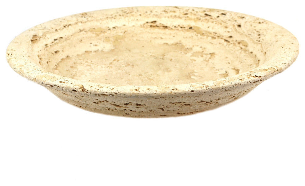 Travertine Marble Centerpiece Bowl, 16"x3"