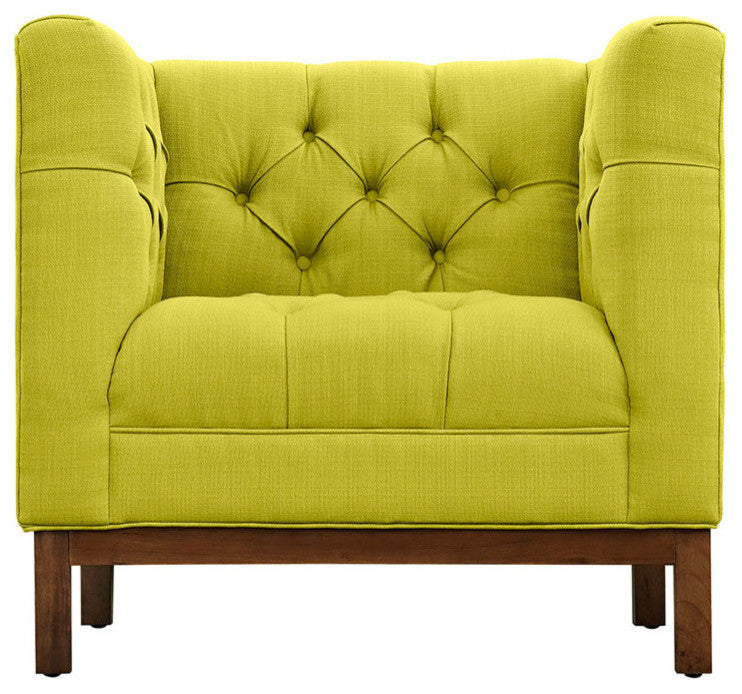Modern Wheatgrass Panache Upholstered Fabric Armchair