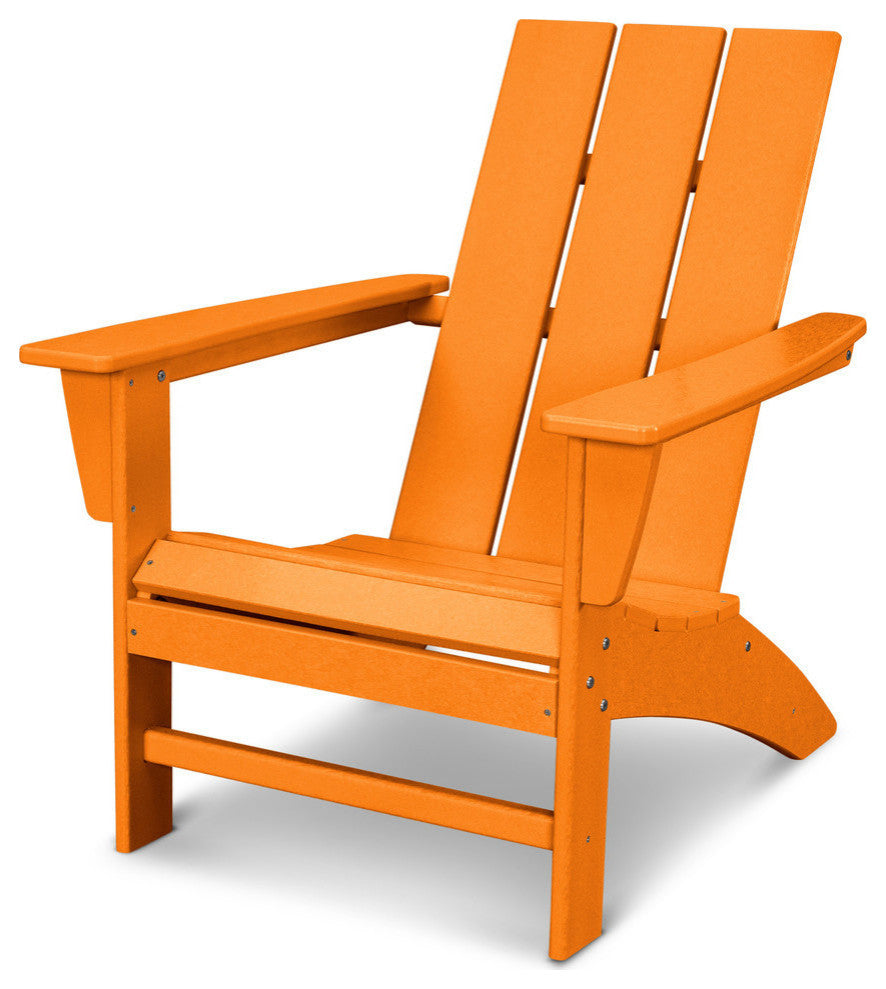 Polywood Modern Adirondack Chair, Tangerine