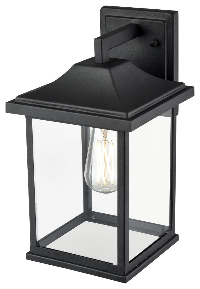 1 Light 7.75 in. Textured Black Outdoor