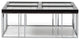 Carmela Cocktail Table Glossy Charcoal Sand