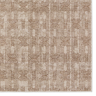 Gimeas Geometric Gold/ Beige Area Rug 7'10"X10'6"