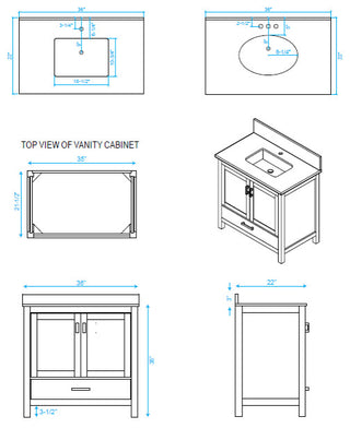 Wyndham WCS141436SESCMUNSM24 36 Inch Single Bath Vanity in Espresso