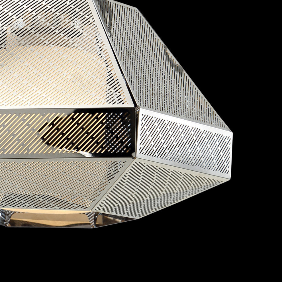 Recinto 1 Light Large Pendant Chrome Finish
