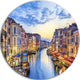 Grand Canal Panorama, Landscape Photo Round Wall Art, 36"