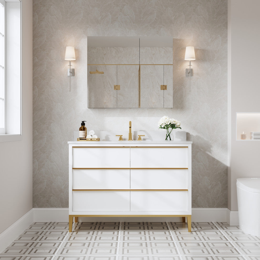 Recessed/Surface Mount Bathroom Medicine Cabinet, Soft-Close Blum Hinges, 36"x30", Dual Swing