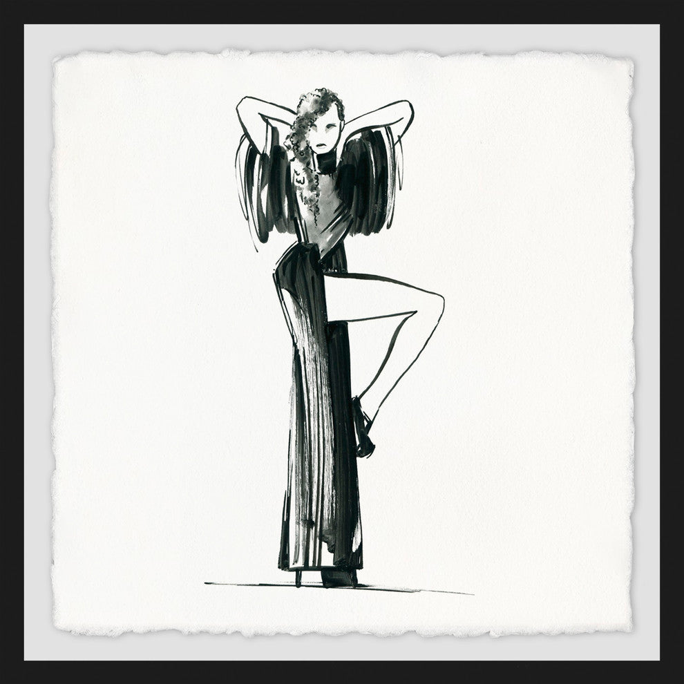 "Tango Chic" Framed Painting Print, 12"x12"