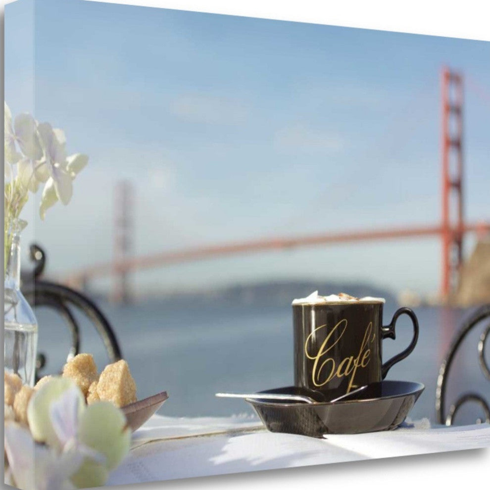 Caf" Mug Golden Gate Bridge 4 Giclee Wrap Canvas Wall Art