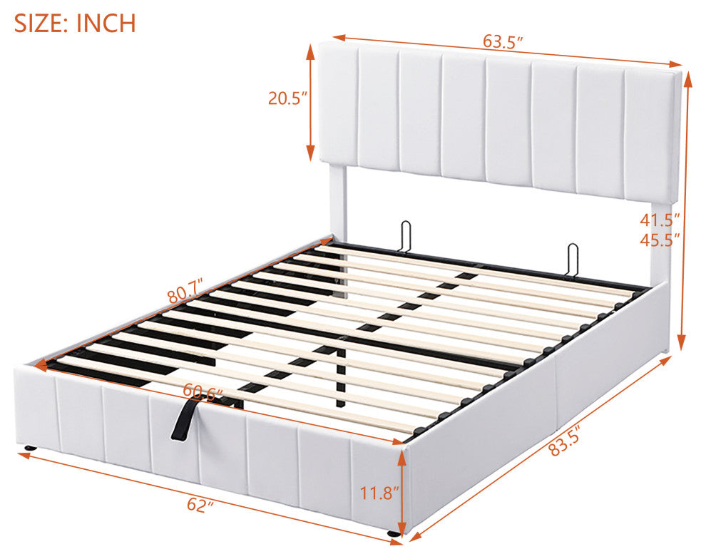Gewnee Queen size Upholstered Platform bed