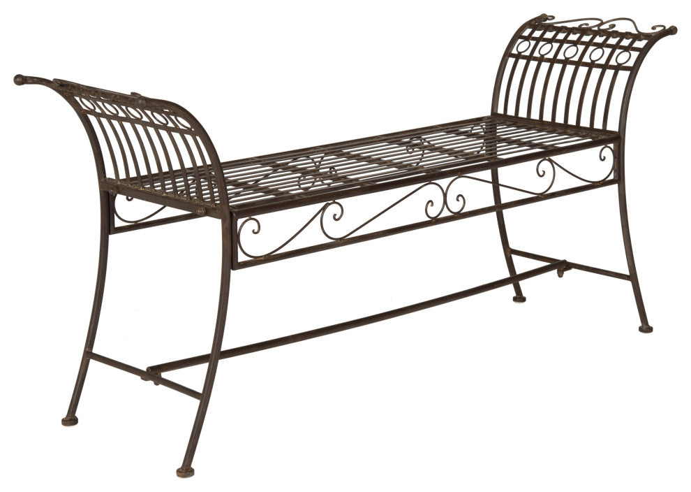 Safavieh Hadley Indoor-Outdoor Bench, Rustic Brown