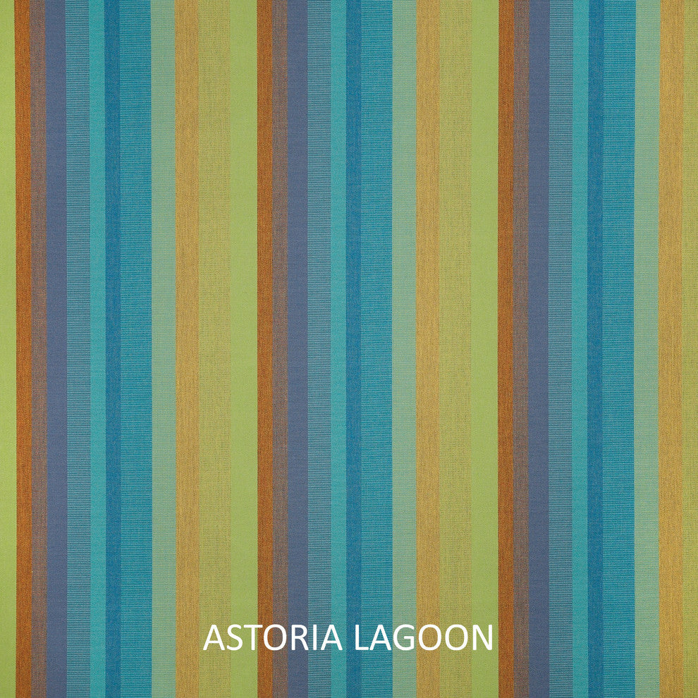 Sunbrella Indoor/Outdoor Blue Stripe Bench Cushion, 56x19.5, 56x19.5