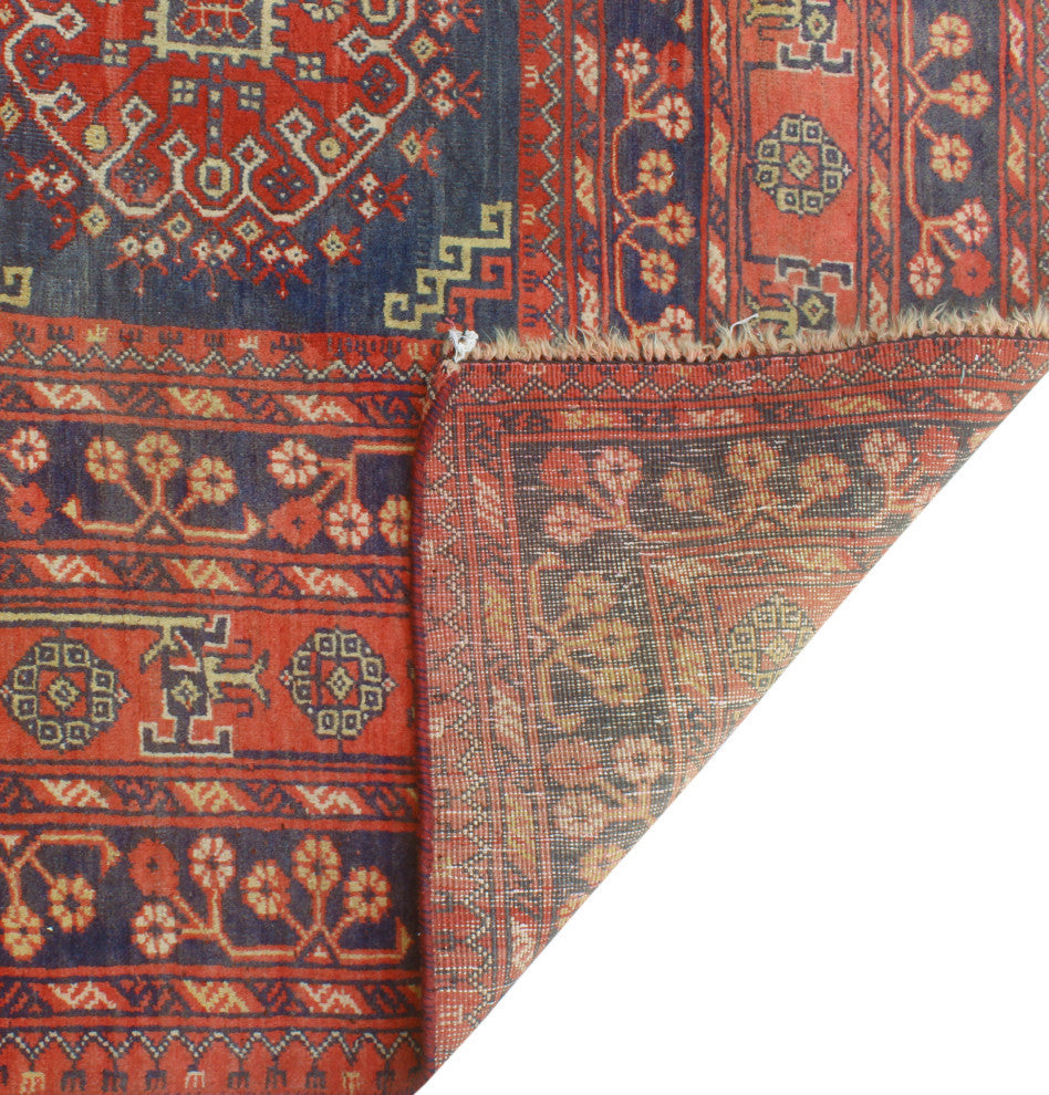 Semi-Antique Maxim Navy/Red Rug, 6'6x9'8