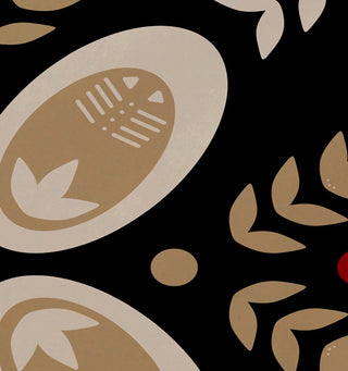 Decorative Holiday Placemat, Set of 4 Geometric, Black