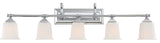 Nicholas 5-Light Bath Vanity, Polished Chrome