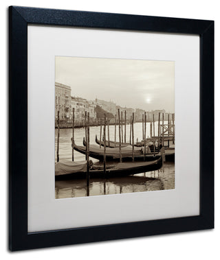 Alan Blaustein 'Venezia 11' Art, Black Frame, White Mat, 16x16