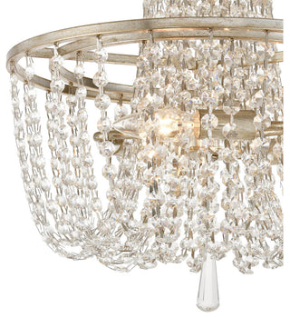 Crystorama ARC-1900-SA-CL-MWP, 3-Light Ceiling Mount, Antique Silver