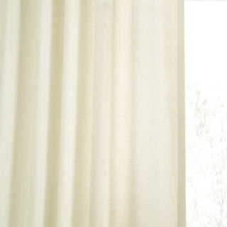 Antique Lace Linen Sheer Curtain Single Panel, 50"x120"