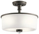 Semi Flush 3-Light, Olde Bronze