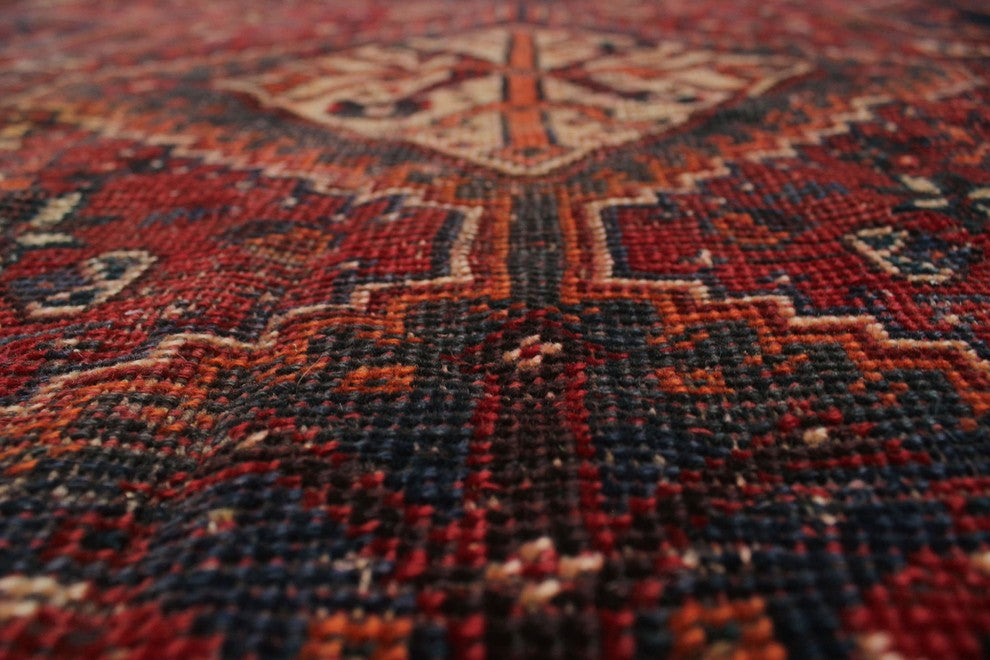 Vintage Distressed Savanna Red Rug 5'8"x9'4"
