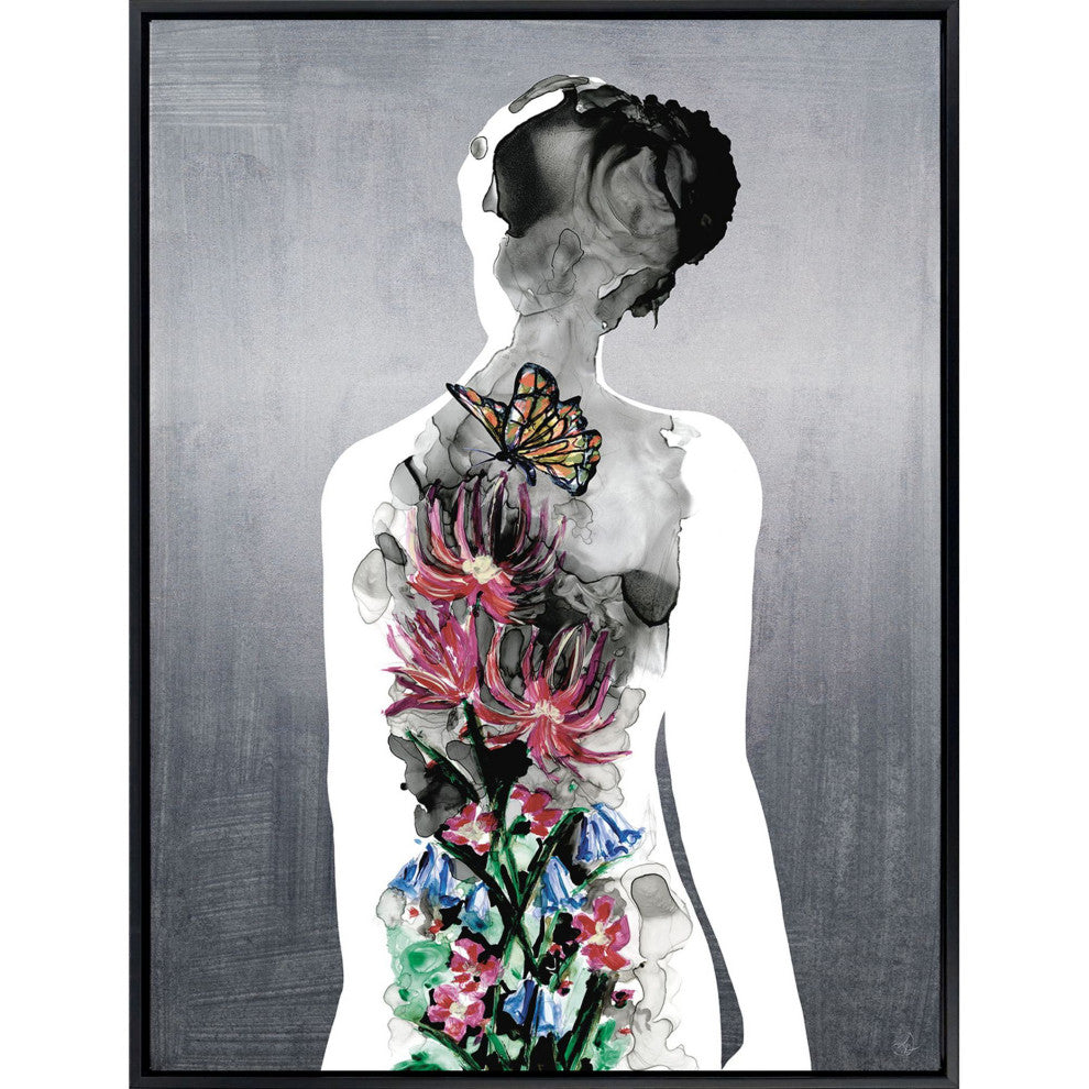 Silhouette in Bloom II Canvas