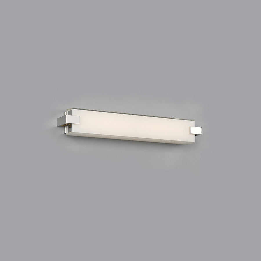 Bliss 28" LED Bathroom Vanity & Wall Light 3500K, Polished Nickel