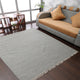 HAND WOVEN FLAT WEAVE KILIM WOOL ECO-FRIENDLY AREA RUGS-Solid,Silver